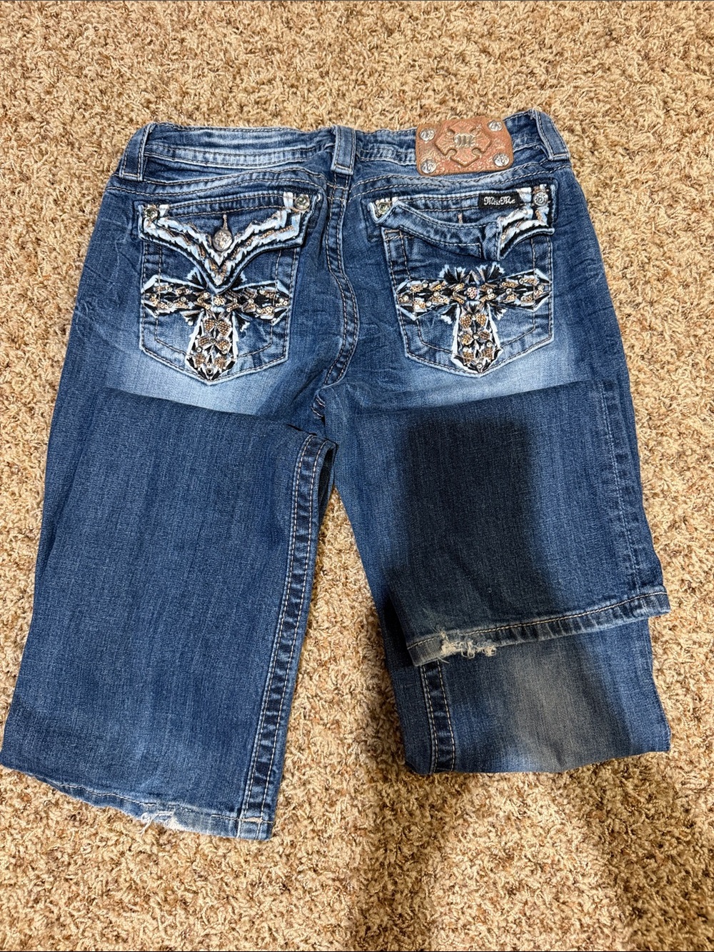 Miss Me Blue Embellished Back Pocket Jeans